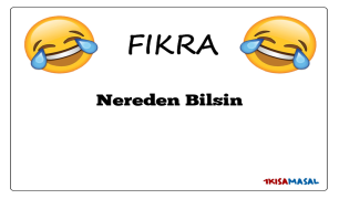 Nereden Bilsin Fıkrası