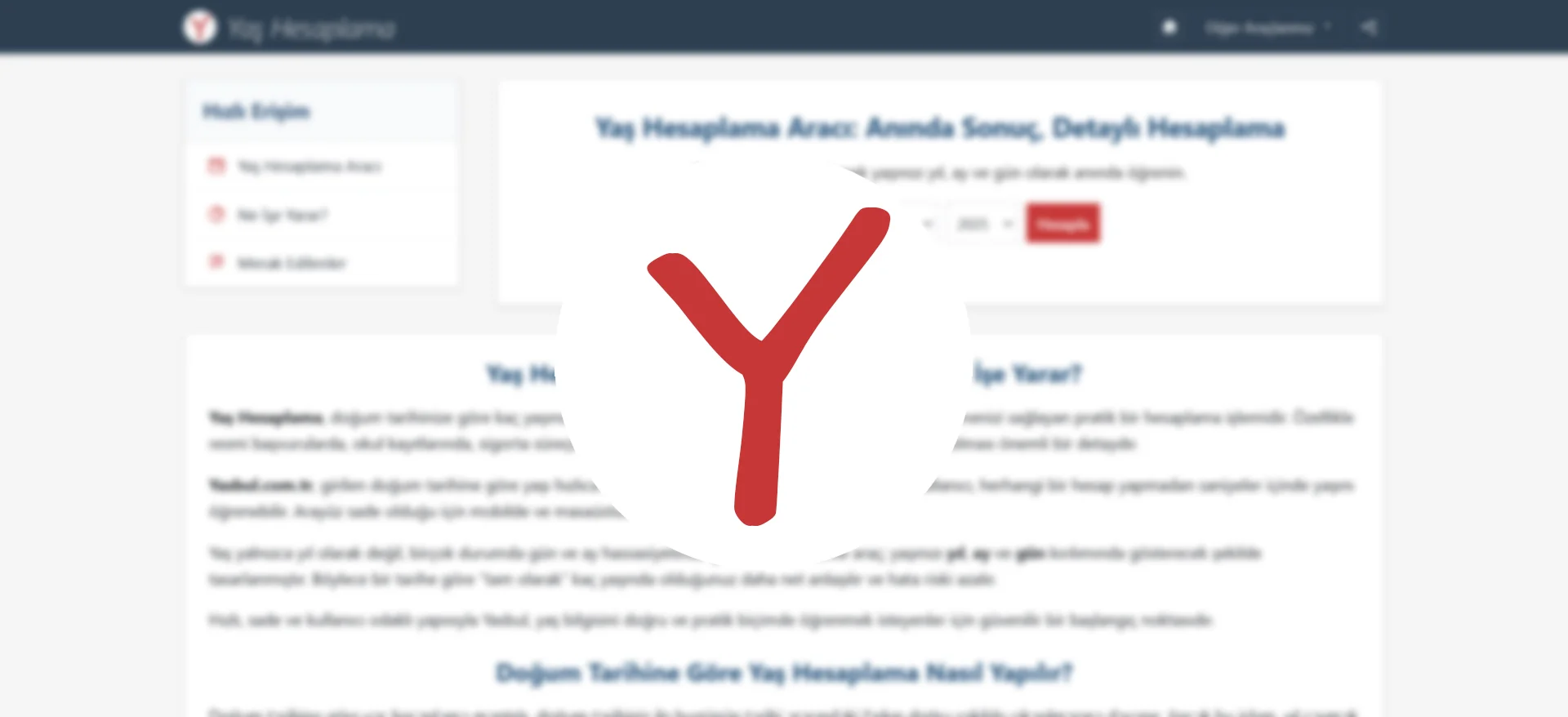 YASBUL ile Yaş Hesaplama Nasıl Yapılır (Adım Adım Uygulama)