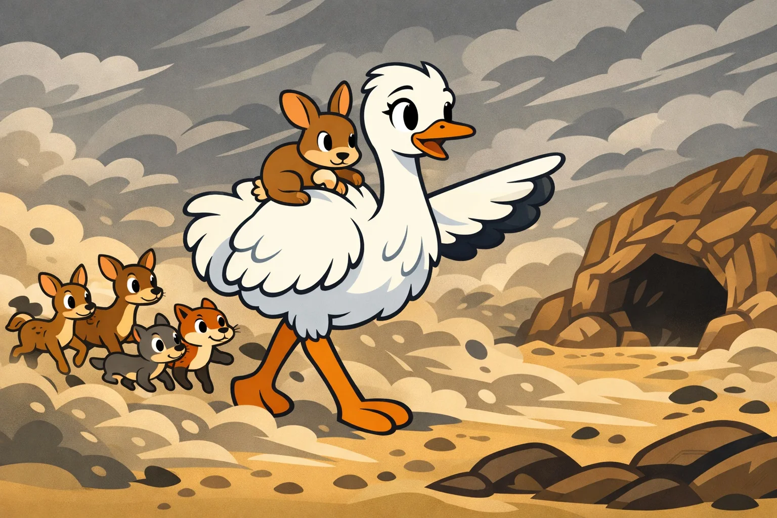 Beyaz Devekuşu Masalı